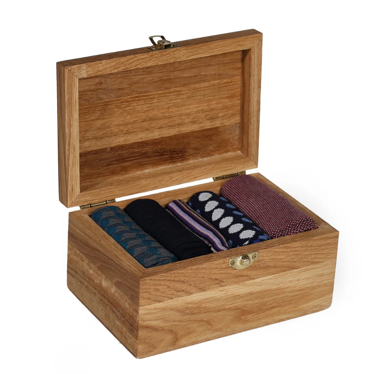 Solid Oak Sock Box - Image 3